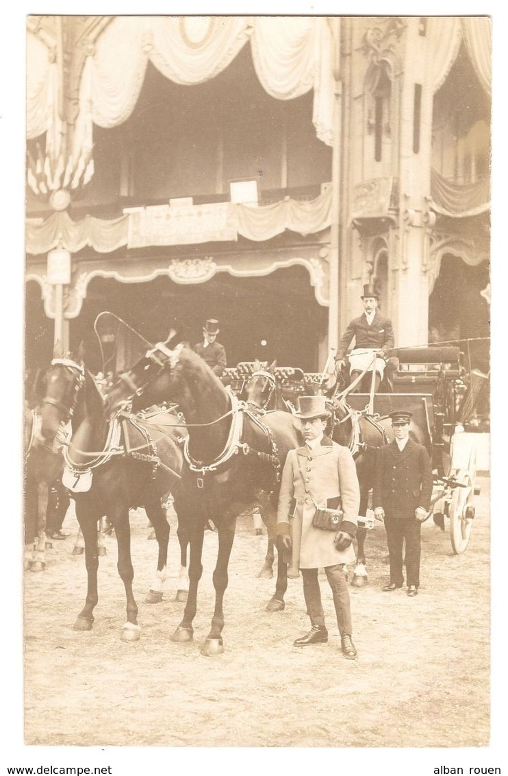 CPP 058 - CARTE PHOTO - PARIS - GRAND PALAIS - Concours Hippique, Attelage, 1910 - Altri & Non Classificati