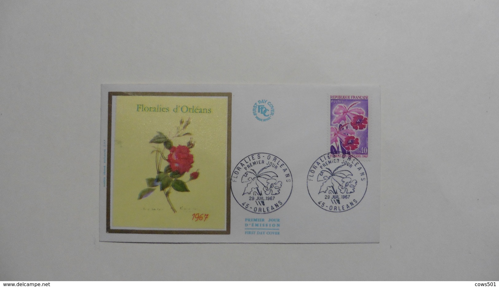 France : FDC : 1 Er Jour  : :Floralies  Orléans    1967   N°1528  : 1 Enveloppe - 1980-1989