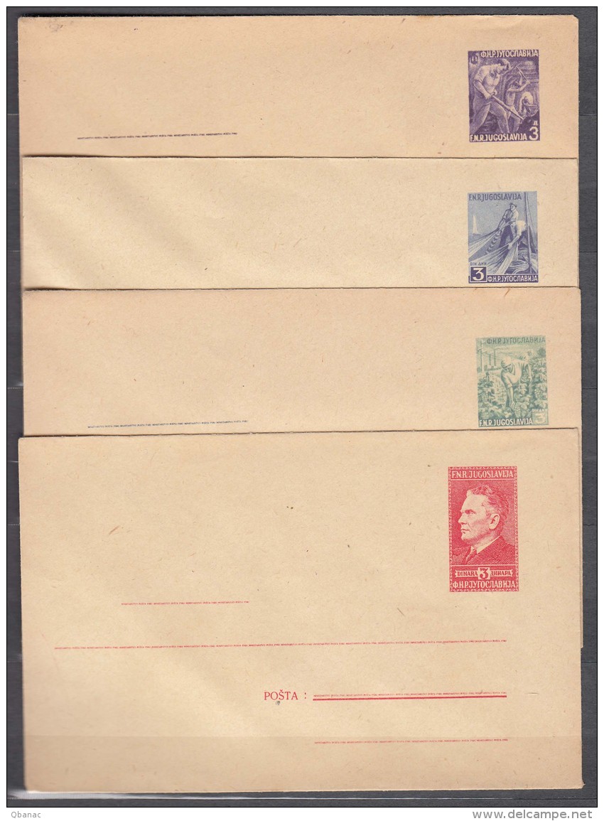 Yugoslavia Republic 1949 Industry Motives, Postal Stationery Cards - Covers In Excellent Mint Condition - Storia Postale