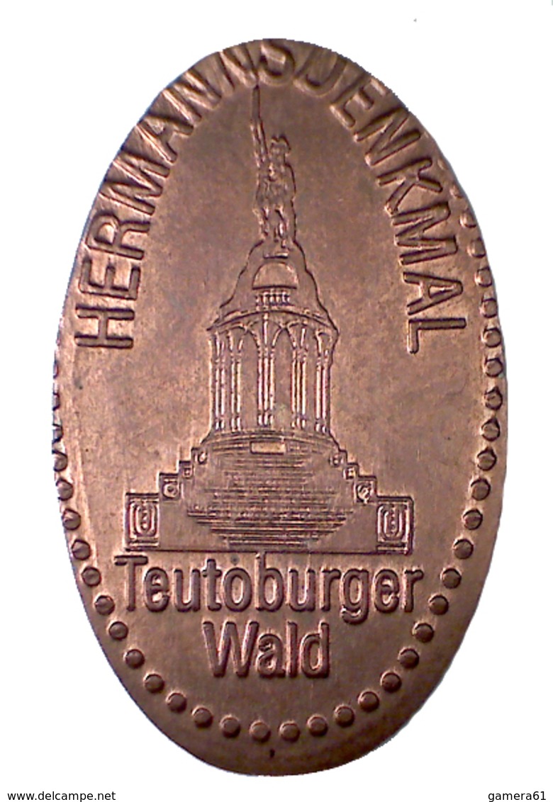 02838 GETTONE JETON TOKEN ADVERTISING ELONGATED PENNY TEUTOBURGER WALD - Autres & Non Classés