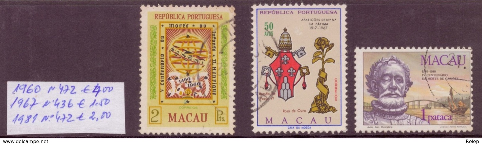 Macau  1960/67 /1981 - Used - TB - - Usados