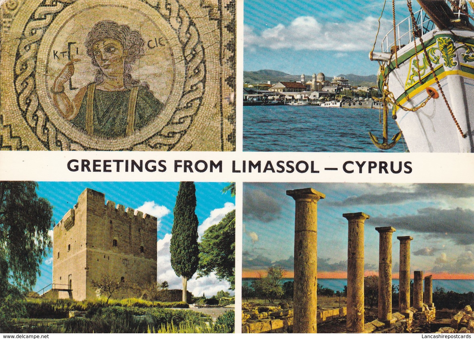 Postcard Greetings From Limassol Cyprus By John Hinde  Multiview  PU 1982 My Ref B22194 - Greetings From...