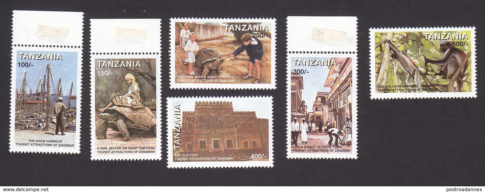 Tanzania, Scott #1772-1777, Mint Hinged, Tourism, Issued 1998 - Tanzanie (1964-...)