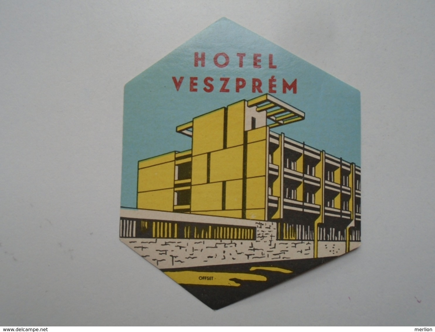 D156550  Hotel Label -Hotel Veszprém  - Hungary - Hotel Labels