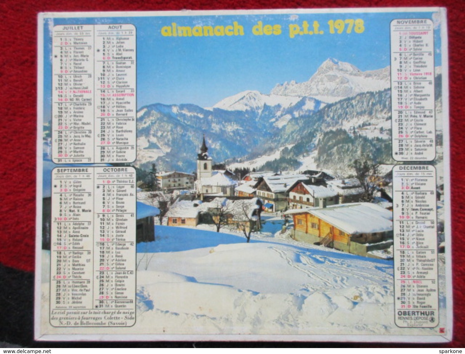 Almanach Des P.T.T. / De 1978 - Grand Format : 1971-80