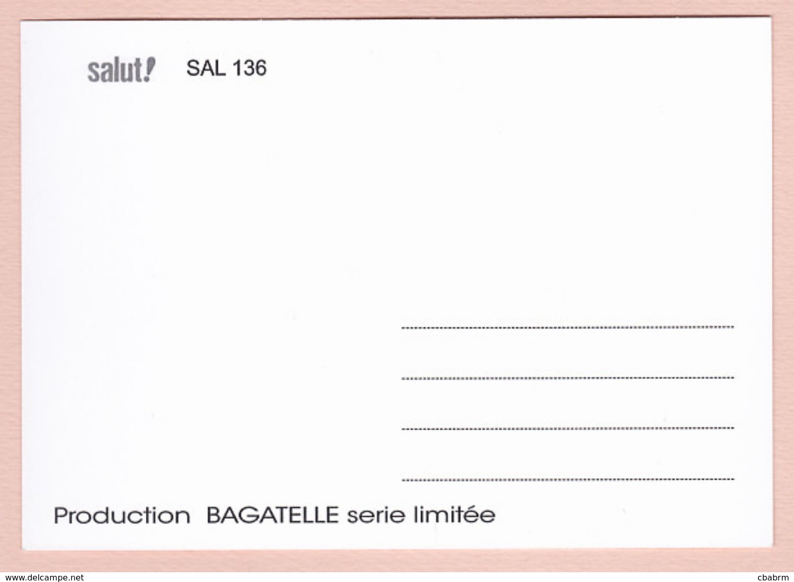 TELEPHONE Carte Postale N° SAL 136 AUBERT BERTIGNAC KOLINKA CORINNE - Artisti