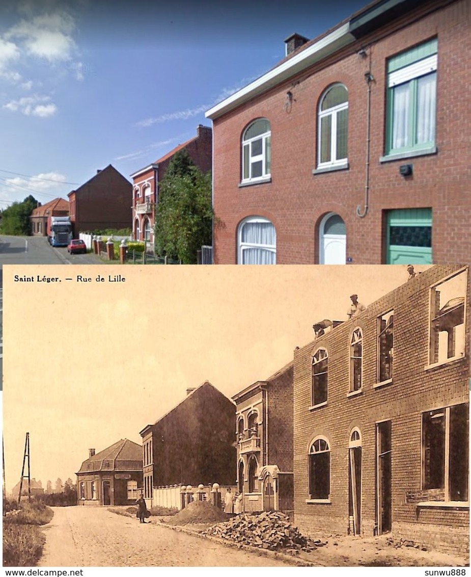 Saint Léger - Rue De Lille (avant Et Maintenant...construction) - Saint-Leger