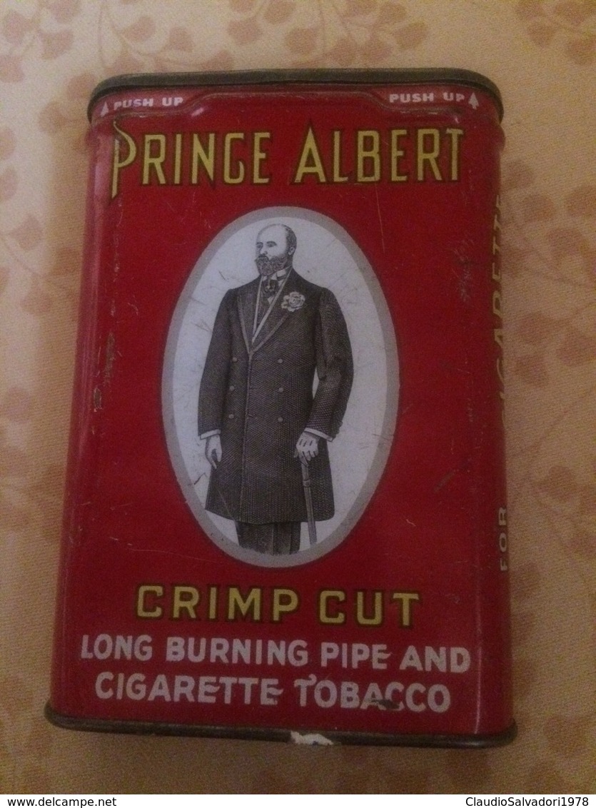 Scatola Di Latta Tabacco Prince Albert Per Pipa E Sigarette Anni 40 USA - Schnupftabakdosen (leer)