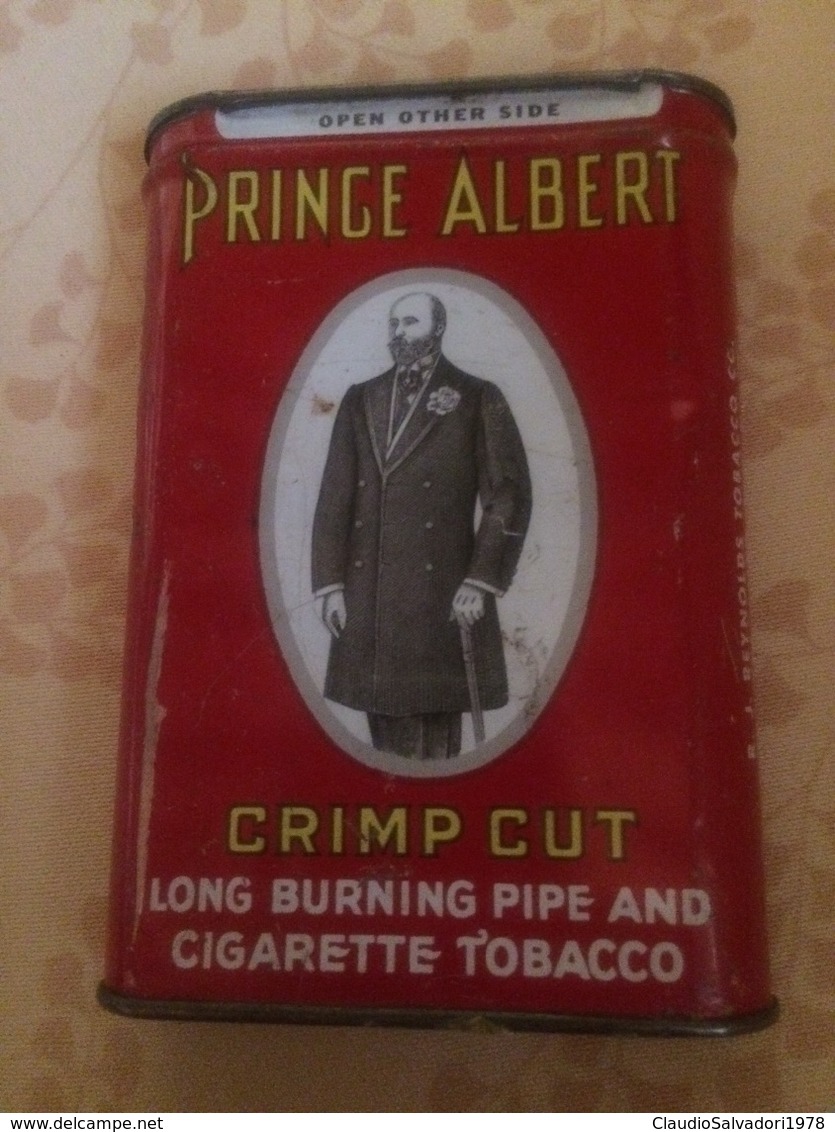 Scatola Di Latta Tabacco Prince Albert Per Pipa E Sigarette Anni 40 USA - Boites à Tabac Vides