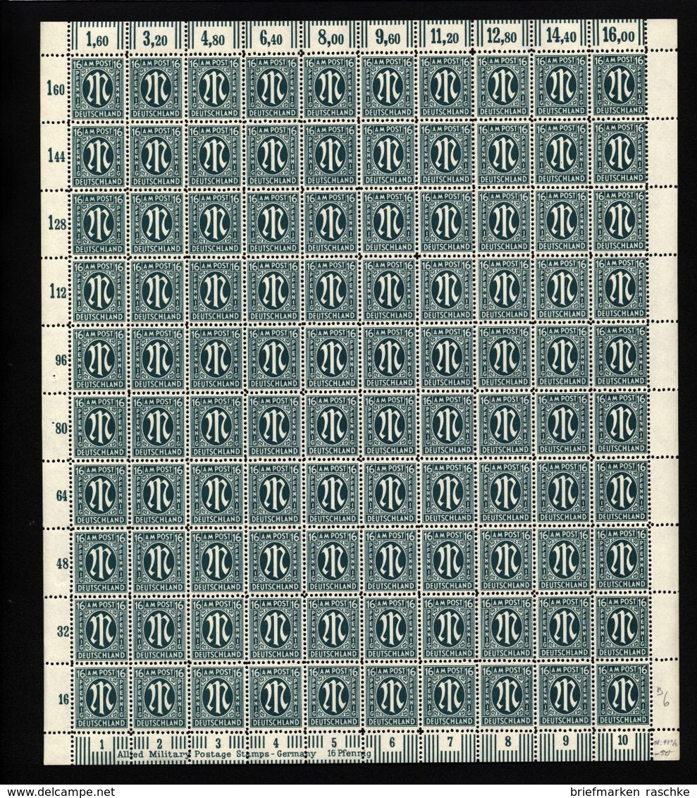 Am-Post-Bogen,25Bz,BT.6,mit III,IV,V, (M7) - Sonstige & Ohne Zuordnung