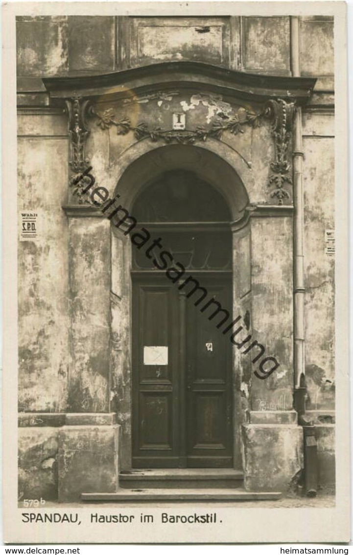 Berlin-Spandau - Haustor Im Barockstil - Foto-AK 30er Jahre - Verlag Ludwig Walter Berlin - Spandau