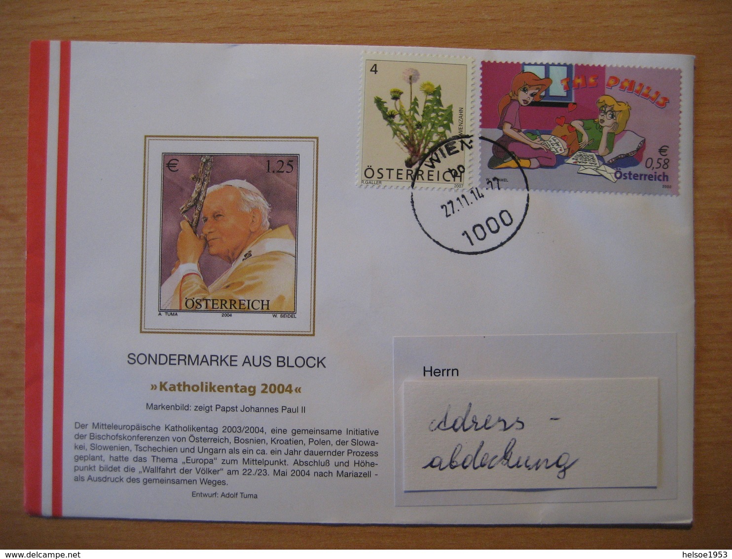 Österreich 2002 6 Schmuckkuvert Mit "Die Phillis" ANK 2407 - Storia Postale