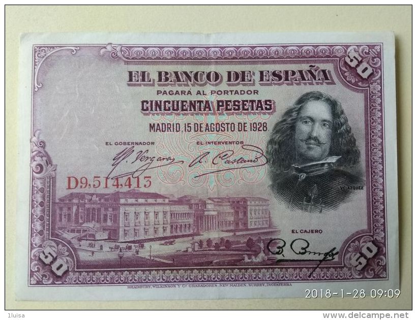 50 Pesetas 1928 - 50 Pesetas