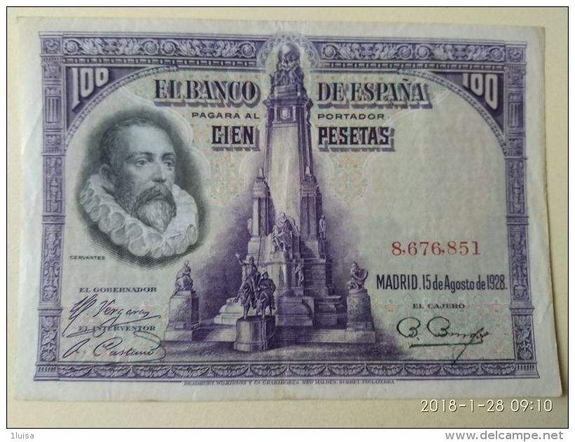 100 Pesetas 1928 - 100 Pesetas