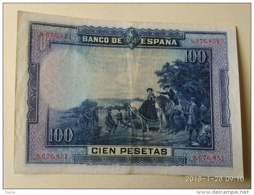 100 Pesetas 1928 - 100 Pesetas