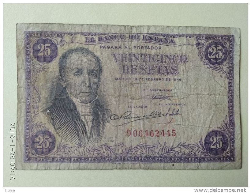 25 Pesetas 1946 - 25 Pesetas