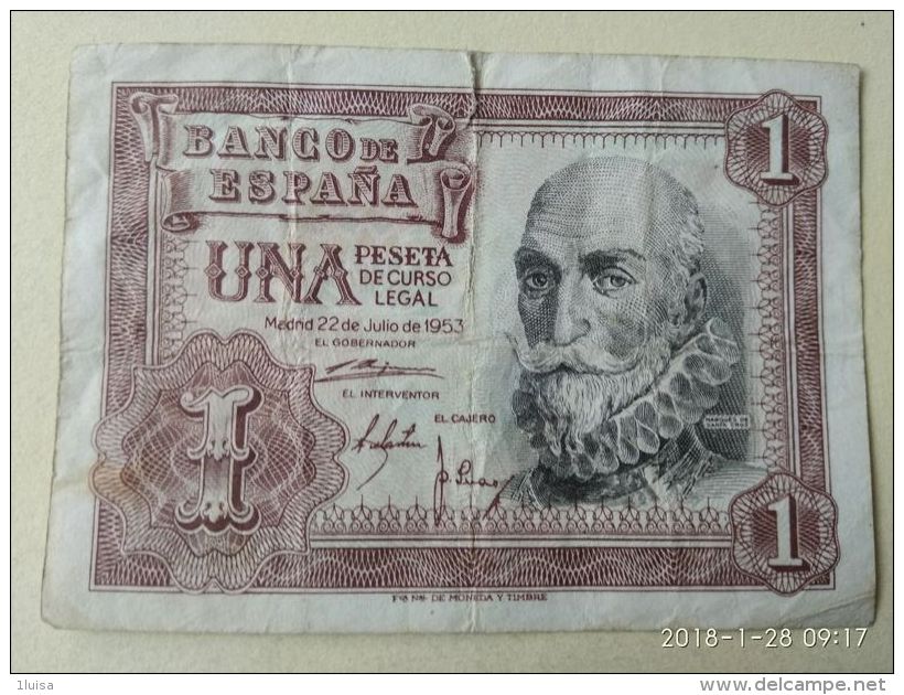 1 Pesetas 1953 - 1-2 Pesetas