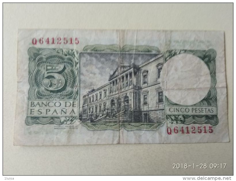 5 Pesetas 1954 - 5 Pesetas