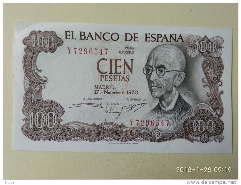 100 Pesetas 1970 - 100 Pesetas