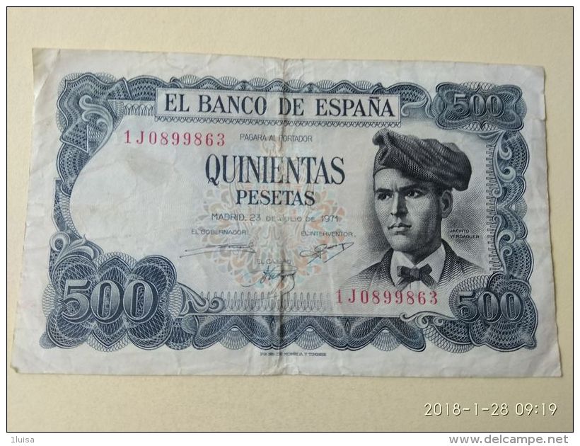 500 Pesetas 1971 - 500 Peseten