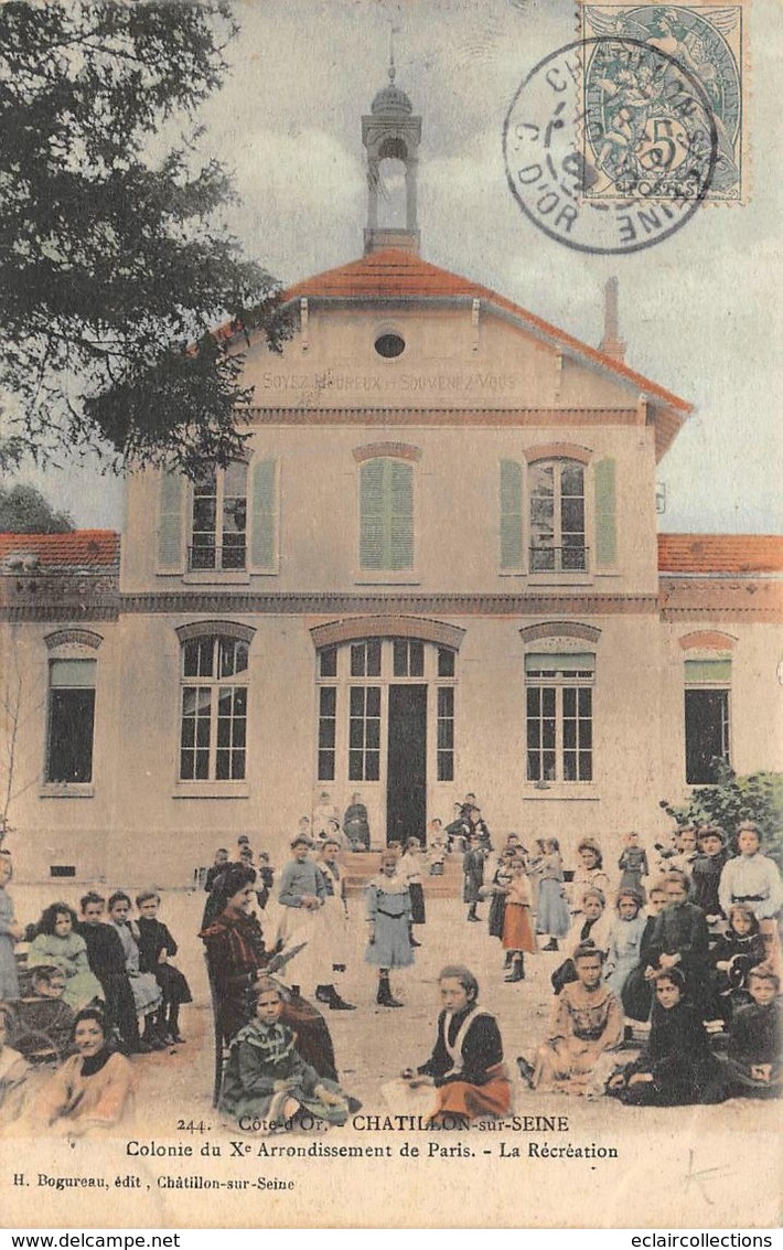 Châtillon Sur Seine     21    Colonie De Paris. 10 ème  La Récréation   (voir Scan) - Chatillon Sur Seine