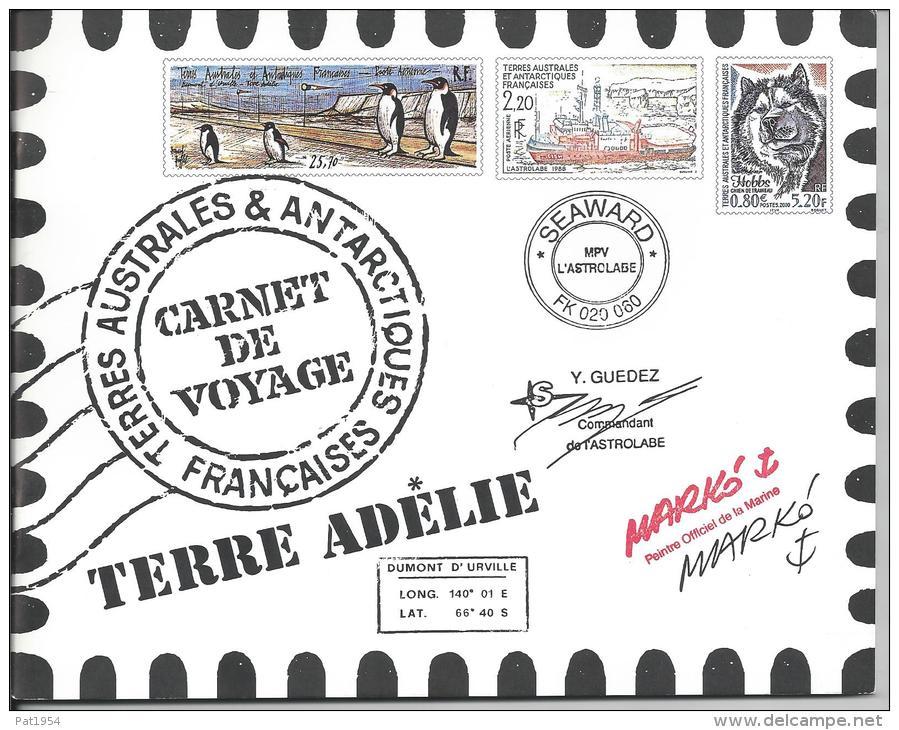 TAAF 2001 Carnet De Voyages N°2 Terre Adélie N°308/321 Cote 104 Euros - Booklets