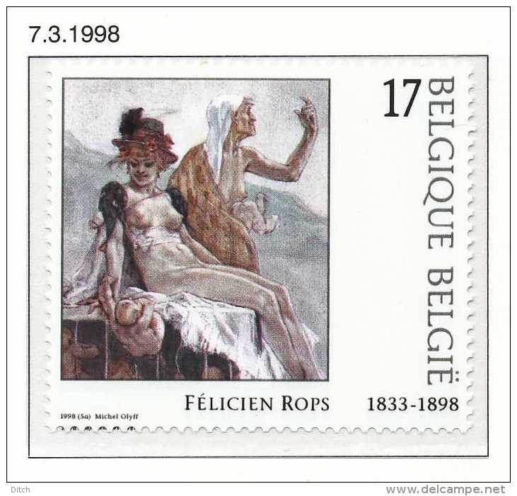 D- [2741] Belgique 1998, Art, 'La Foire Aux Amours' De Félicien Rops, Musée à Gand, Tableau, Painting, SNC - Andere & Zonder Classificatie