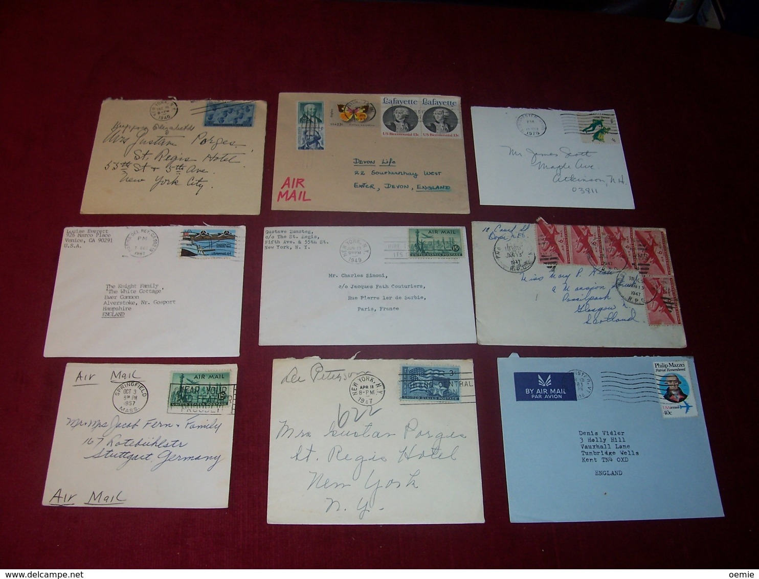 ETAT UNIS  /  USA    LOT DE 9   ENVELOPPES - Autres - Amérique