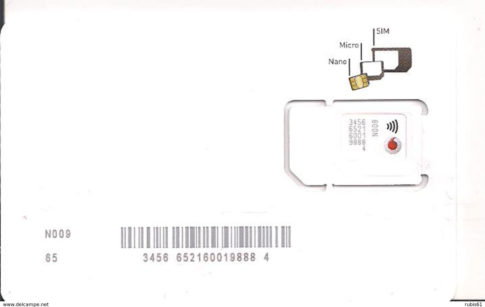 TARJETA TELEFONICA GSM VODAFONE YOU  2 SCANER - Ohne Zuordnung