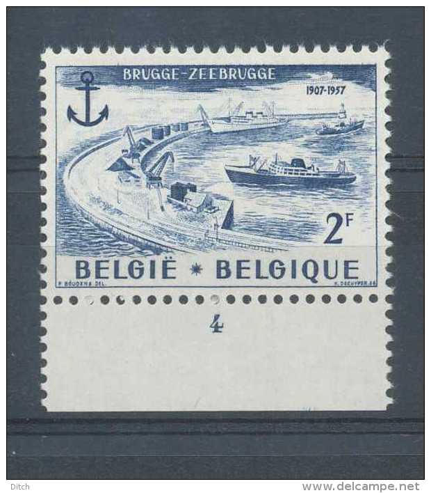 D- N° 1019PL4, 2F Bleu, Brugge-Zeebrugge, Bateaux - ....-1960