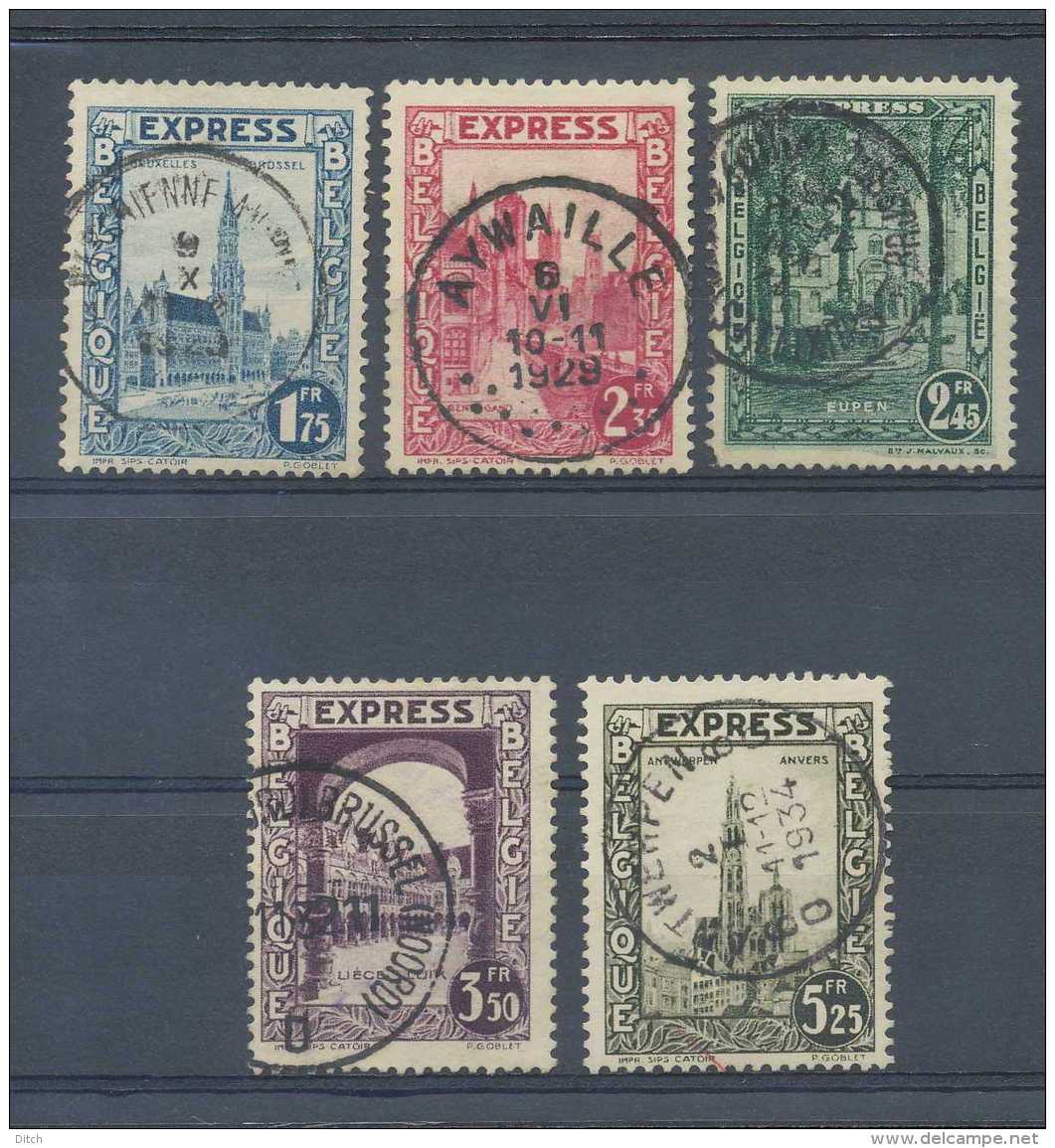 D- N° 292C/92G, La Série 'EXPRESS' Complète, TB Obl Centrales, Dont Concours - Used Stamps