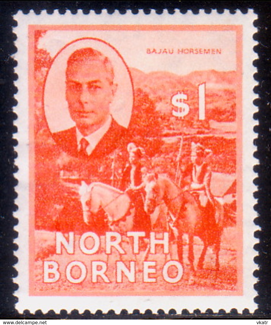 NORTH BORNEO 1950 SG #367 $1 MH(part Gum) - North Borneo (...-1963)