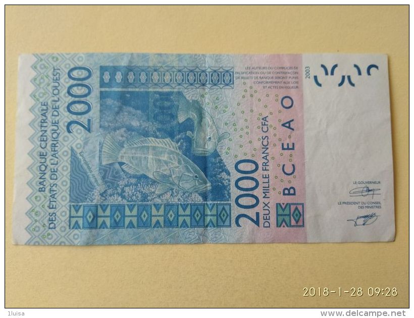 2000 Francs 2003 - Westafrikanischer Staaten