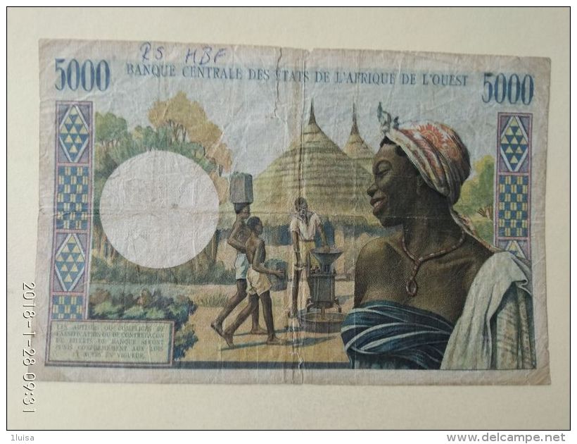 5000 Francs 1975 Costa D'avorio - États D'Afrique De L'Ouest