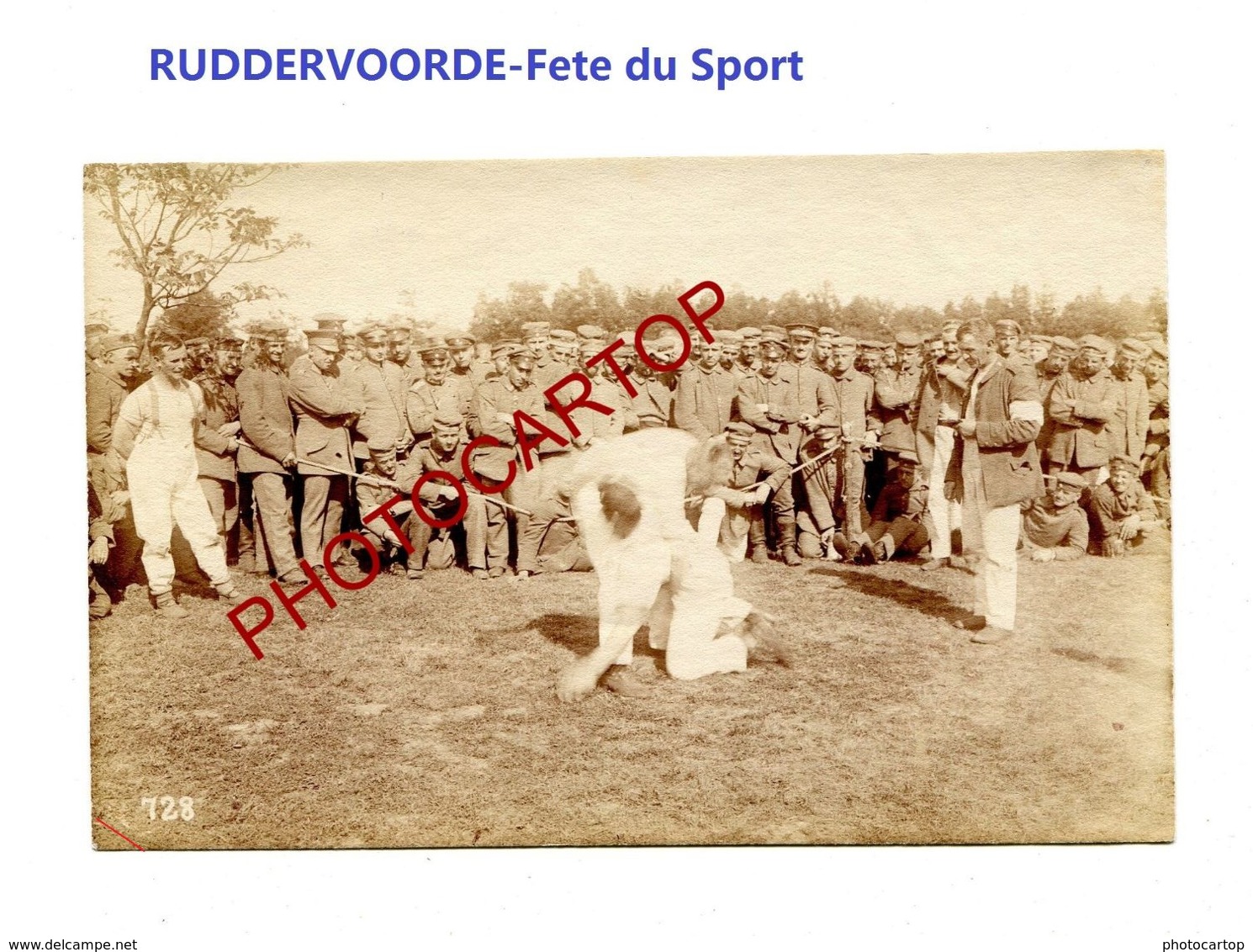 RUDDERVOORDE-Fete Sportive-8-5-1916-La Lutte-Cliche 728-Inf. Regt.182-GUERRE 14-18-1 WK-Militaria- - Oostkamp