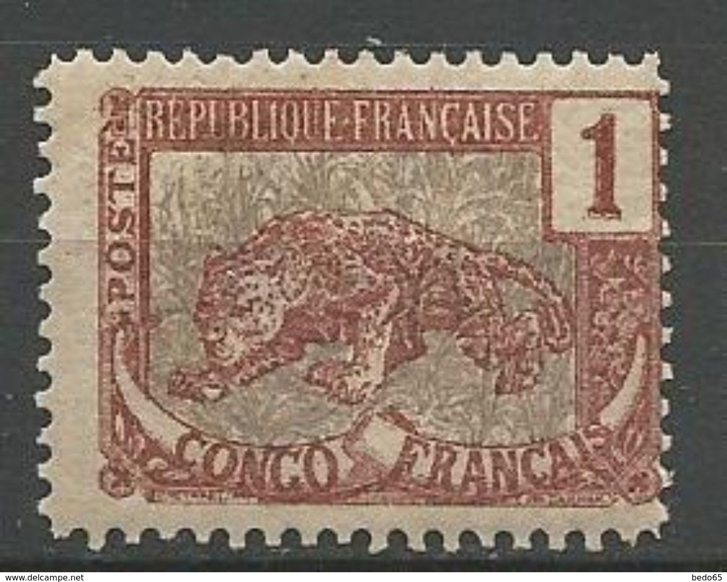 CONGO YVERT ET MAURY  N°  27  FILIGRANE Renversés  NEUF*  LEGERE TRACE DE CHARNIERE TB /  MH - Ungebraucht