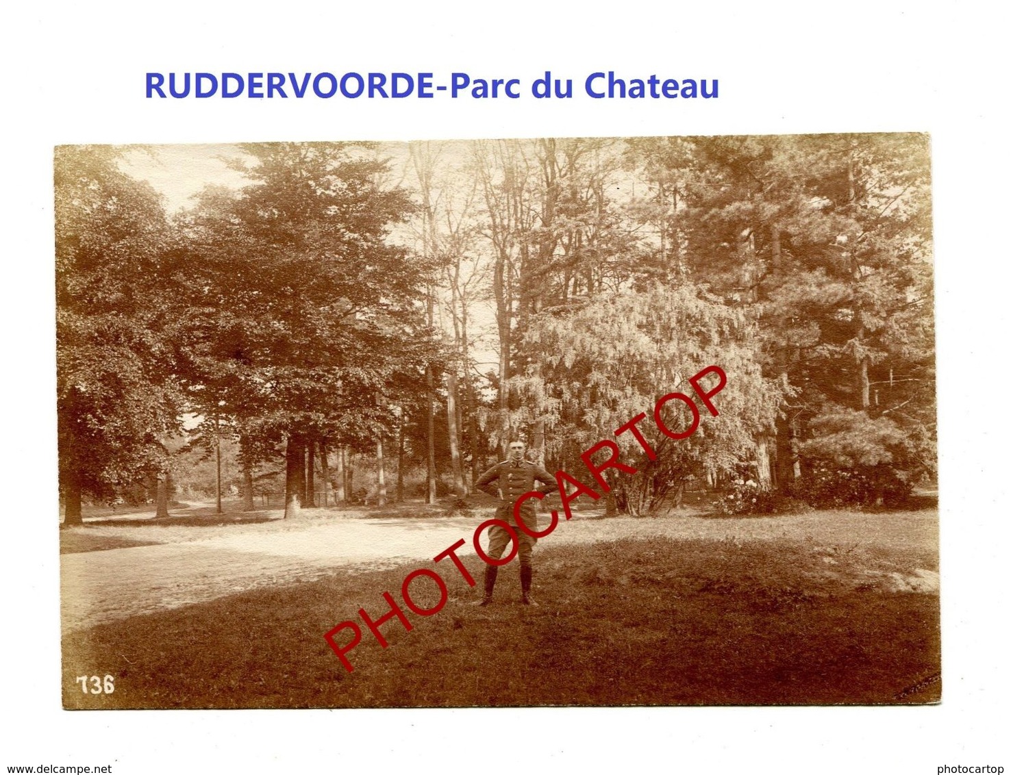 RUDDERVOORDE-Parc Du Chateau-Cliche 736-Inf. Regt.182-GUERRE 14-18-1 WK-Militaria-Belgien- - Oostkamp
