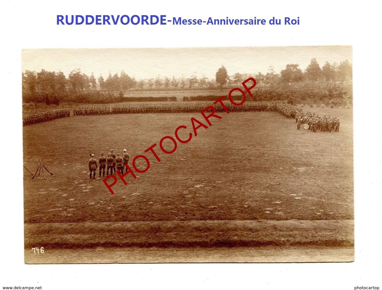RUDDERVOORDE-Messe-Anniversaire Du Roi-Cliche 746-Inf. Regt.182-GUERRE 14-18-1 WK-Militaria-Belgien- - Oostkamp