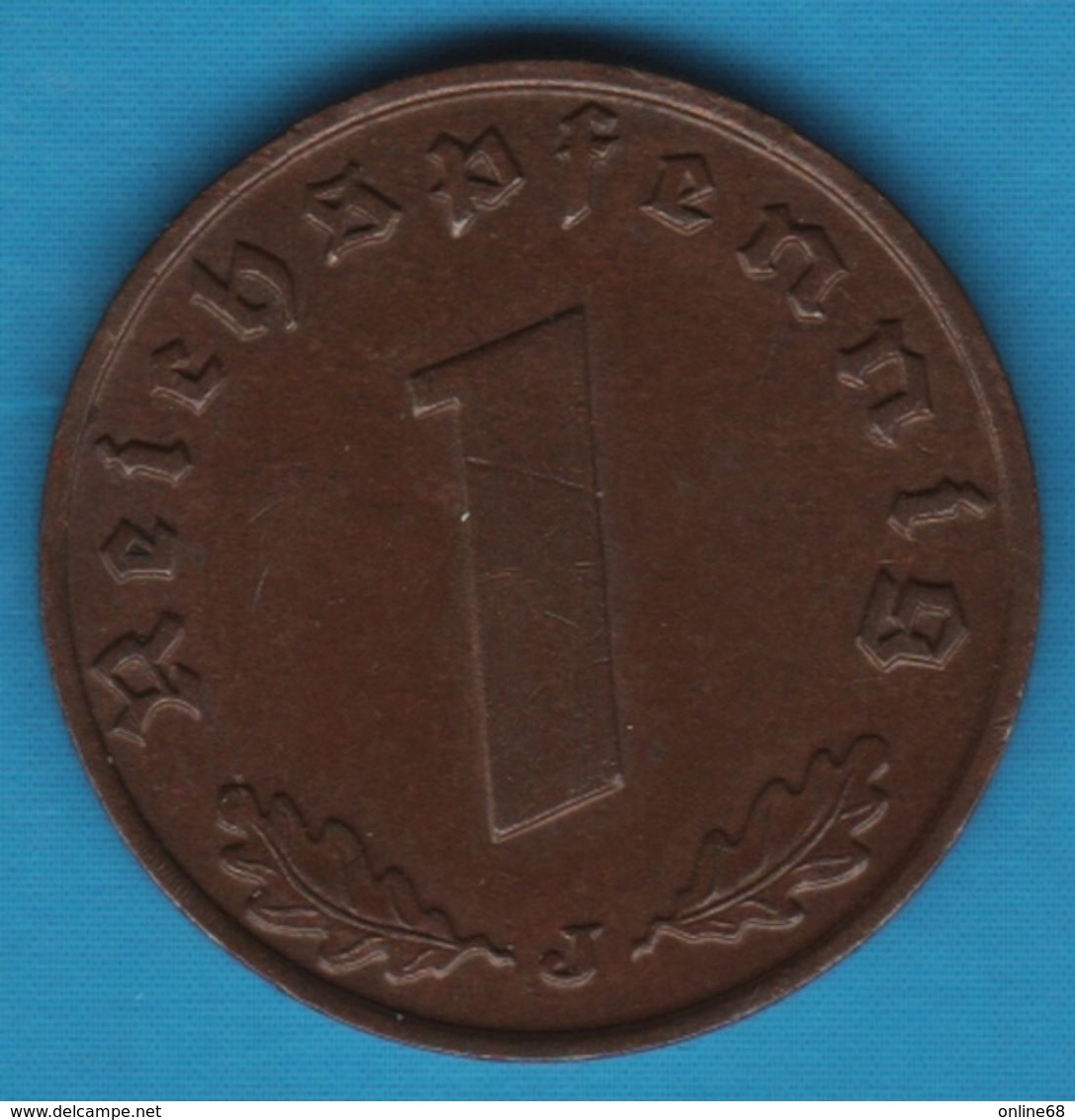 DEUTSCHES REICH 1 REICHSPFENNIG 1938 J KM# 89 (svastika) - 1 Reichspfennig