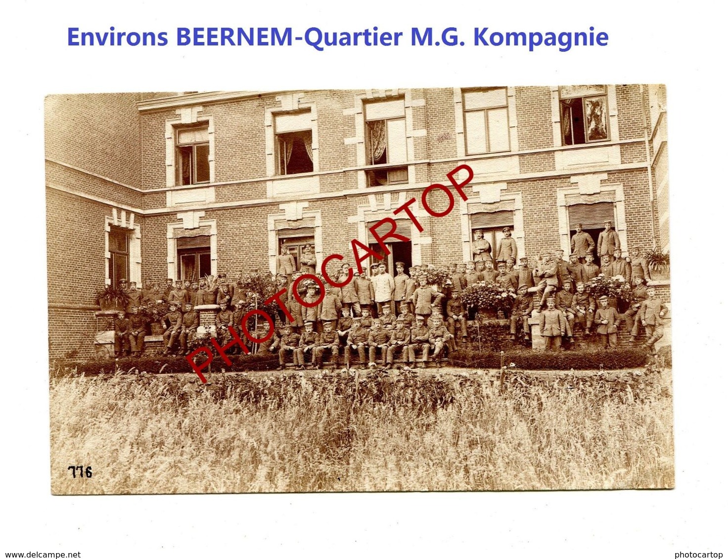 Env. BEERNEM-logement M.G. Kompagnie-Cliche 776-Inf. Regt.182-GUERRE 14-18-1 WK-Militaria-Belgien- - Oostkamp