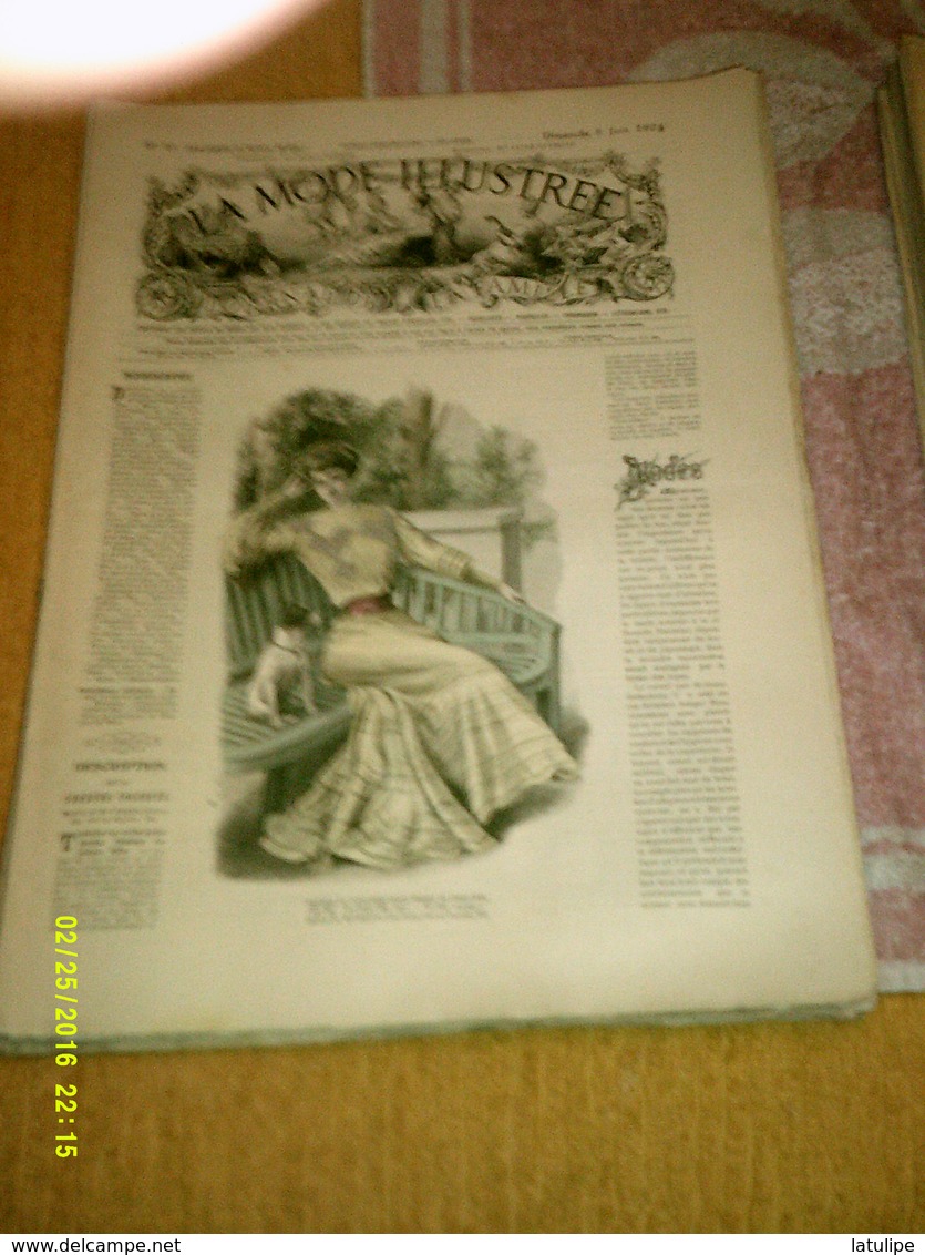 Journal De Famille La Mode Illustrée  No 23 ( Avec Planche De Patrons 50 Ct) De 45em Année Du 5 Juin1904 _6 Pages - Mode