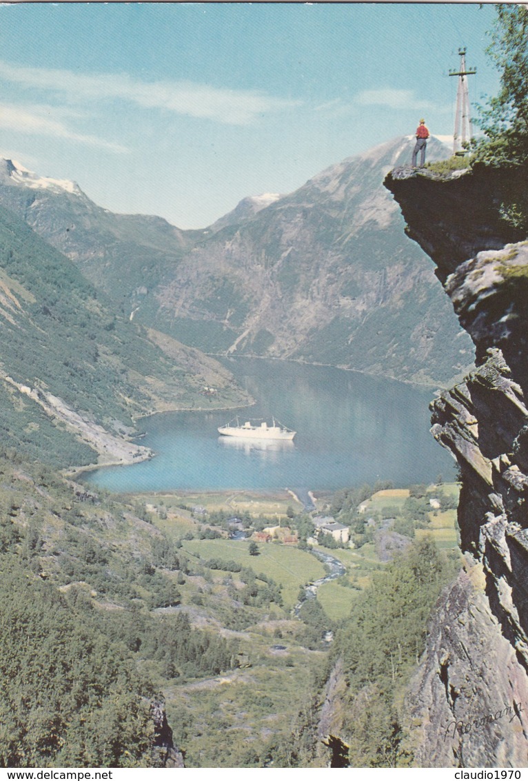 CARTOLINA - POSTCARD - NORVEGIA - FLYDALSJUVET . GEIRANGER - Norvegia