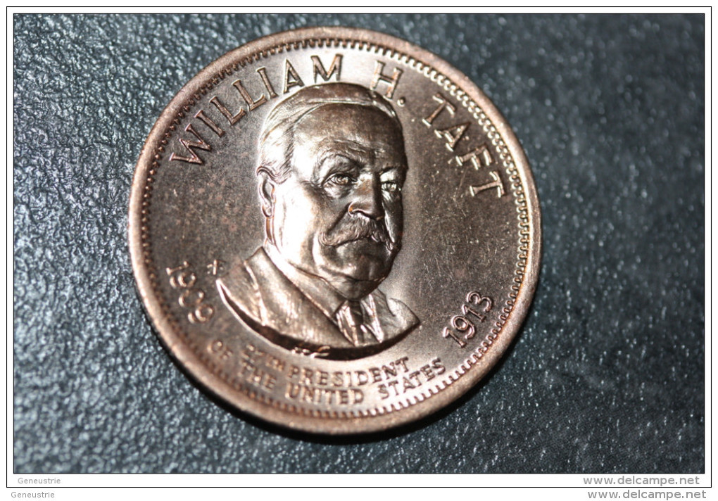 Très Beau Jeton Président Des Etats-Unis "William H. Taft 1909-1903" President Of United States Of America Token - Autres & Non Classés