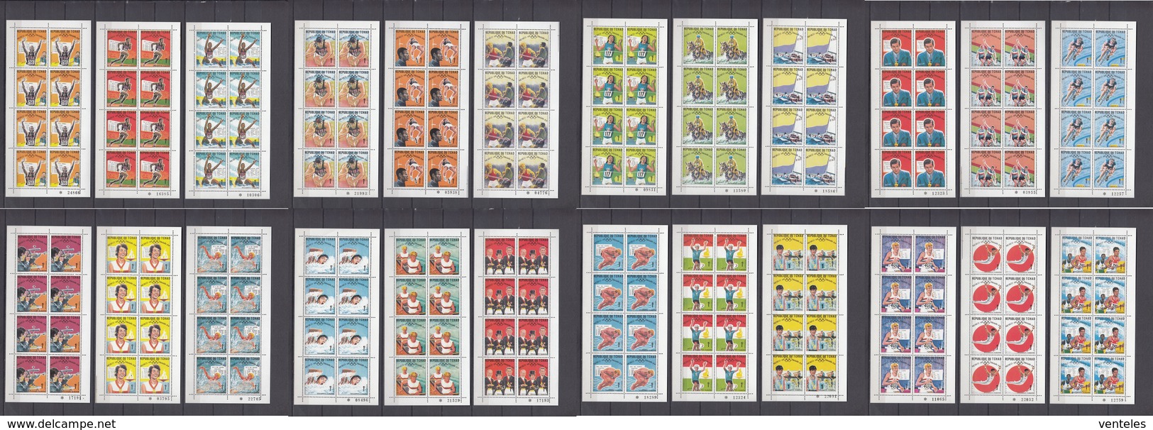 Chad 30.06.1969 Mi Klbg # 240-63 А Mexico Summer Olympics Goldmedal Winners, MNH OG - Estate 1968: Messico