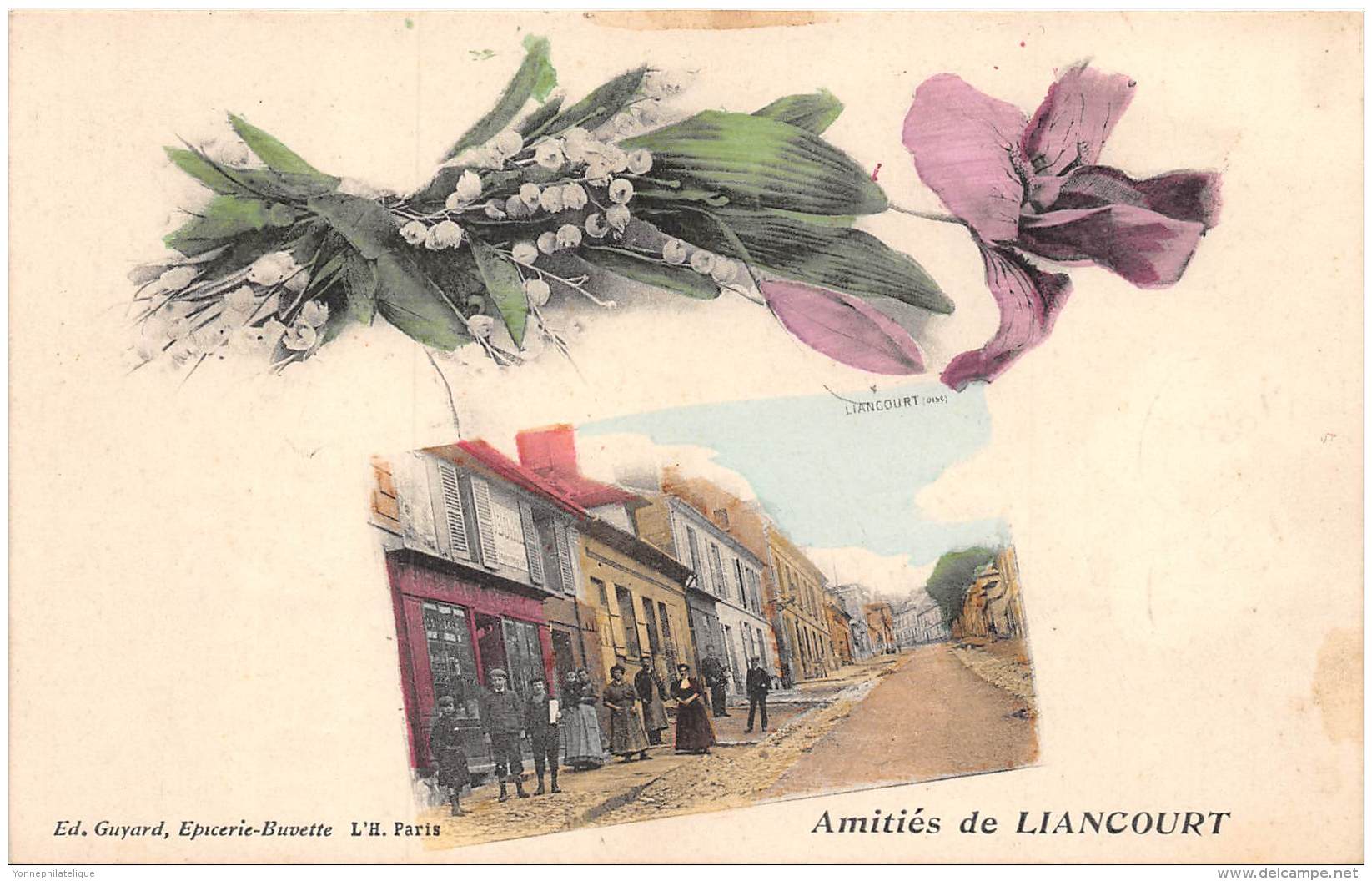60 - OISE / Liancourt - 603167 - Amitiés - Très Belle Carte Fantaisie - Liancourt