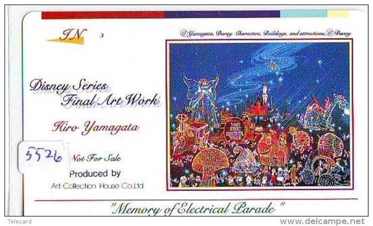 Télécarte Japon / 110-016 - DISNEY Série Art Peinture Hiro Yamagata (5526) Train Zug Pinocchio Tortue Japan Phonecard - Disney