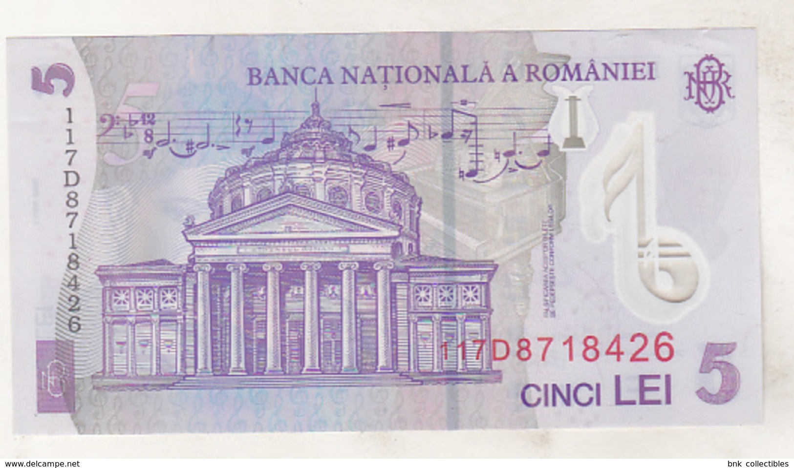 Romania 5 Lei 2005 ( 2011 )  , Uncirculated , Polymer - Roemenië