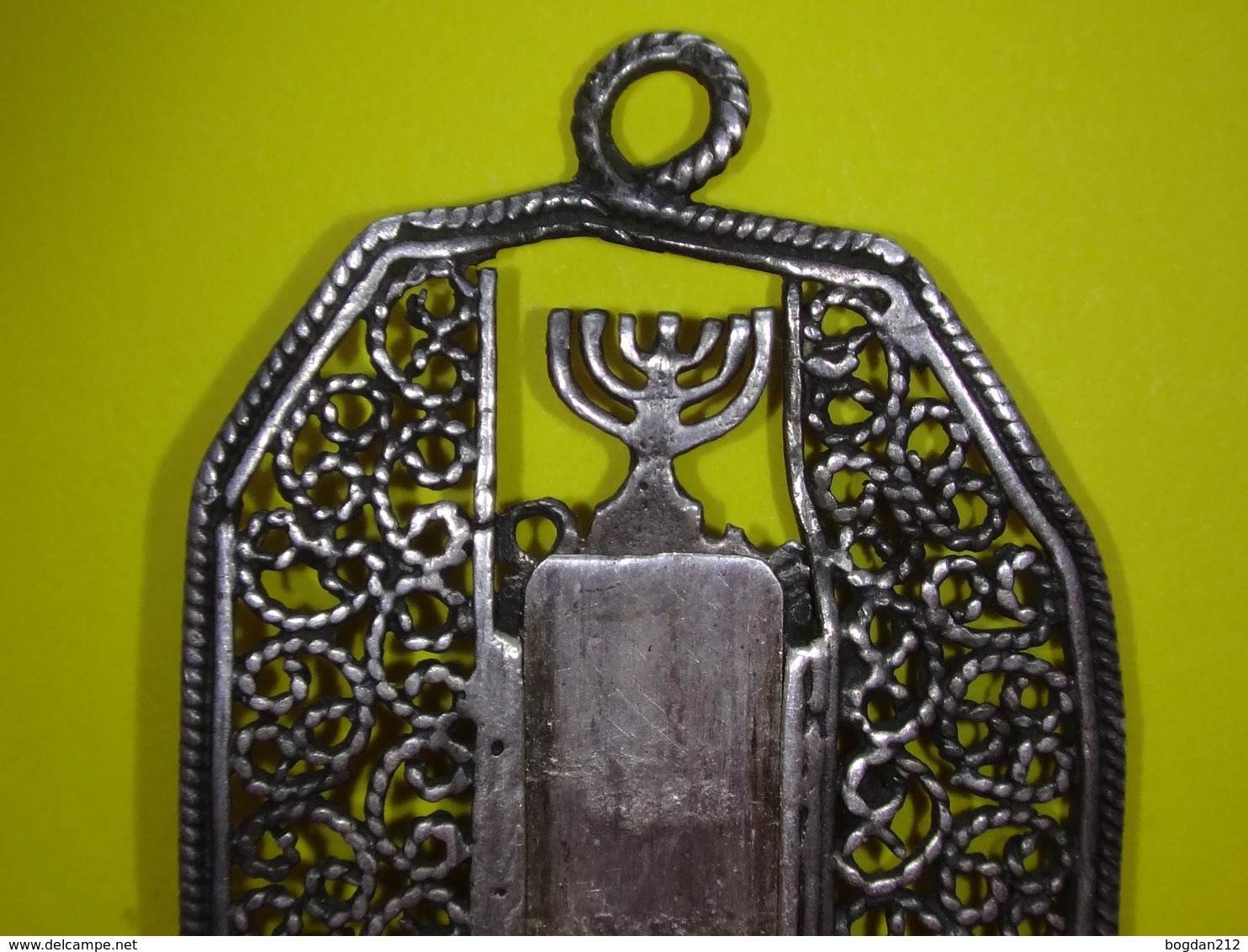 OLD SILVER JEWISH TELKARI/MEZUZA, JUDAICA, 4,5X2,5cm. Silver 6,45 Gram