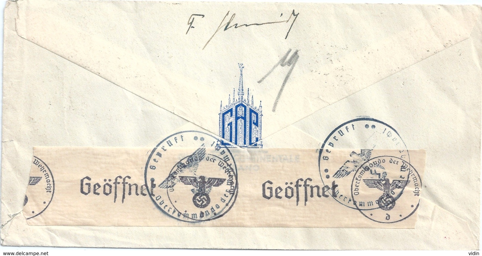 ITALIE ITALIA Lettre 1941 Censurée Série Des Grands Chefs De La WW2 Pour Berlin - Marcophilia