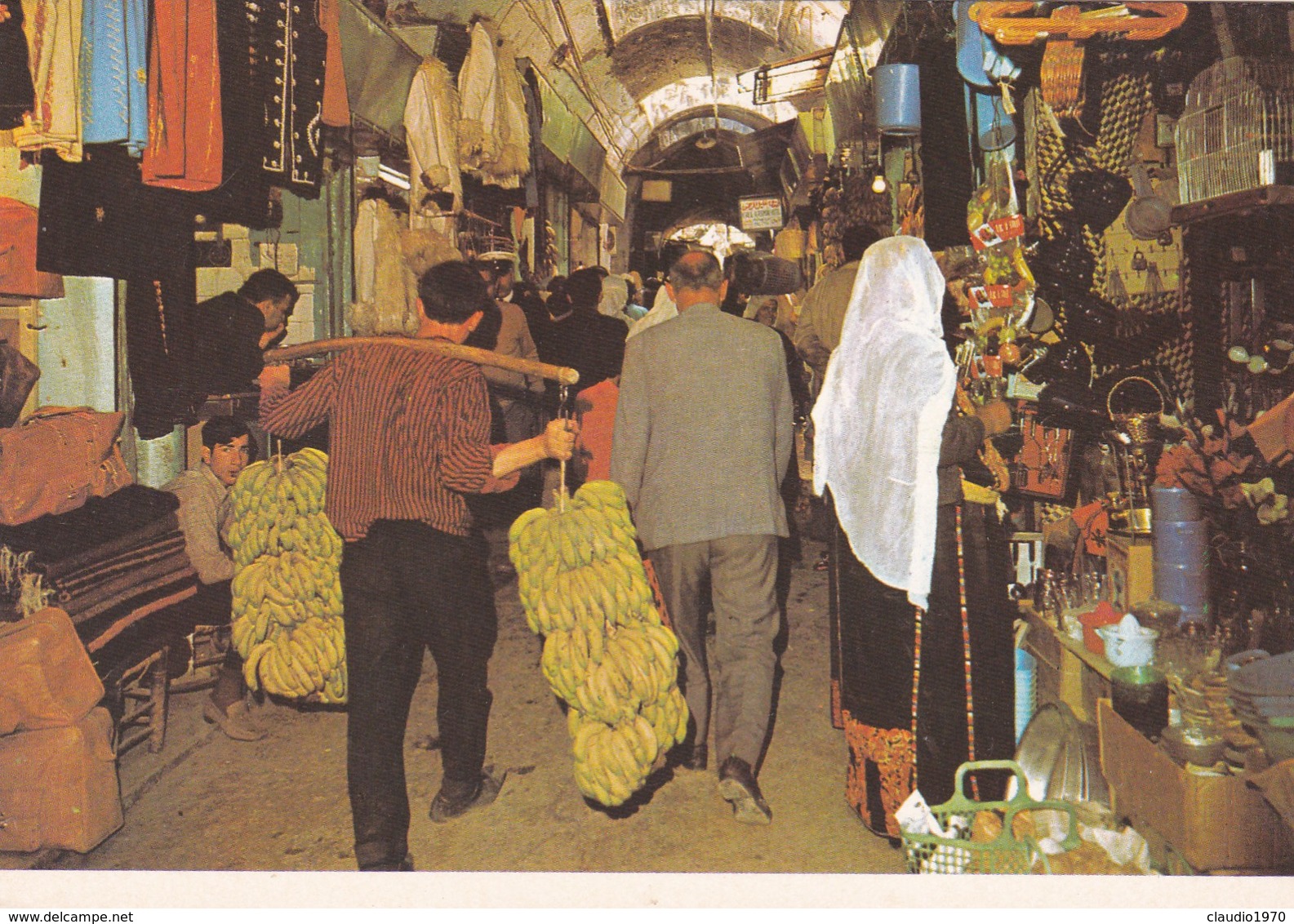 CARTOLINA - POSTCARD - ISRAELE  - JERUSALEM UN BAZAR - Israele